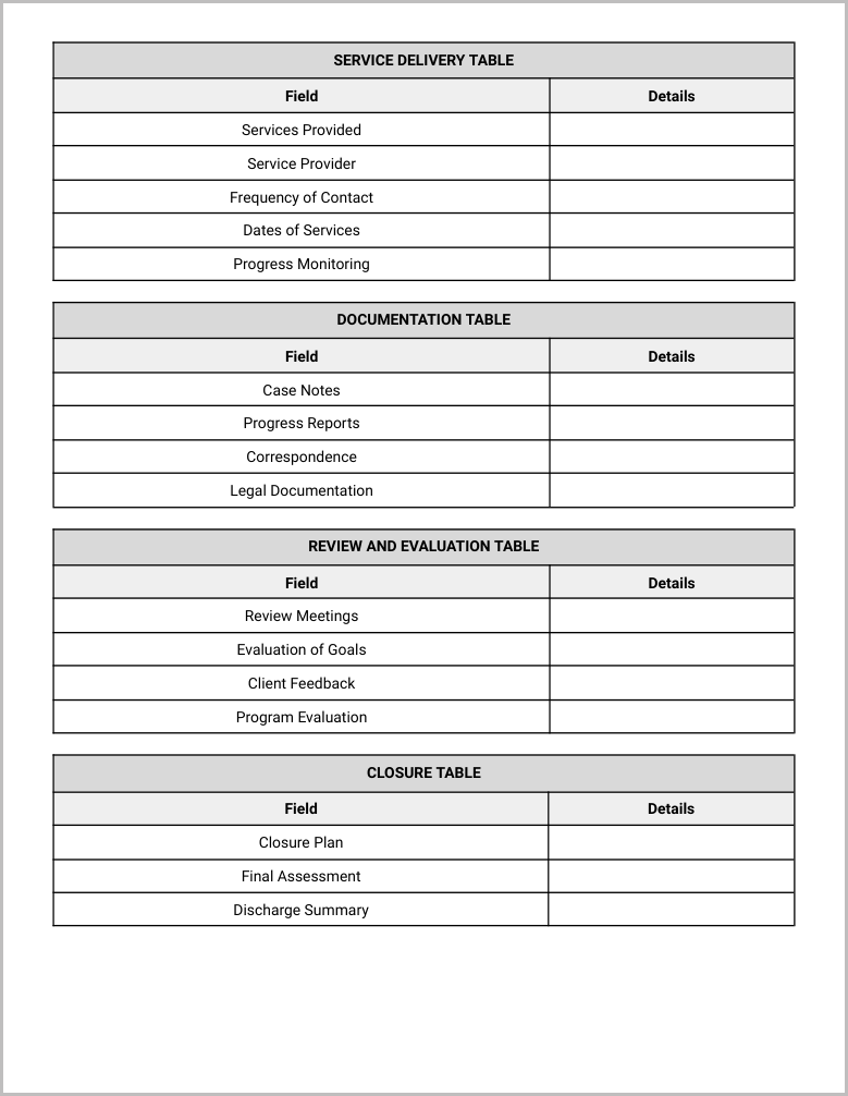 Free Case Management Checklist for Google Docs Preview-2