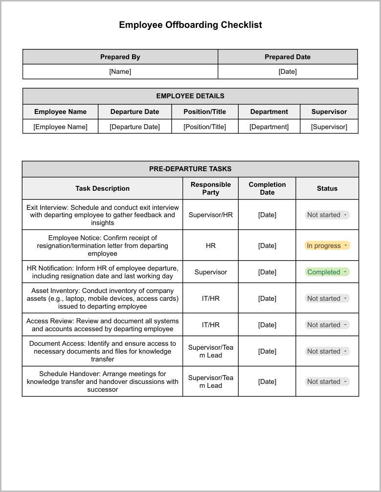 Employee Offboarding Checklist Template Preview-1