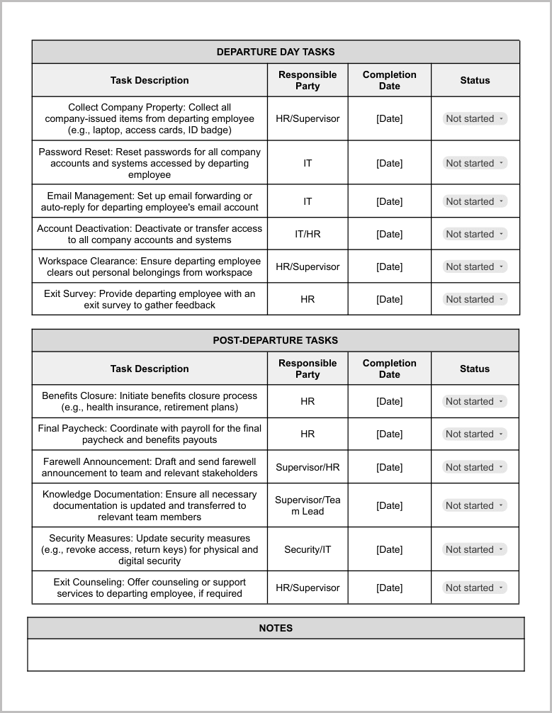 Employee Offboarding Checklist Template Preview-2