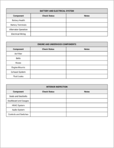 Free Car Maintenance Checklist Template for Google Docs