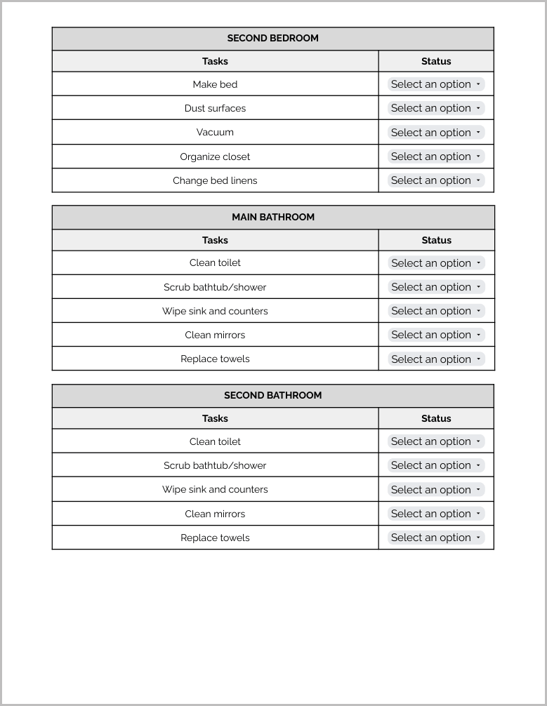 Housekeeping Checklist Template Preview-2