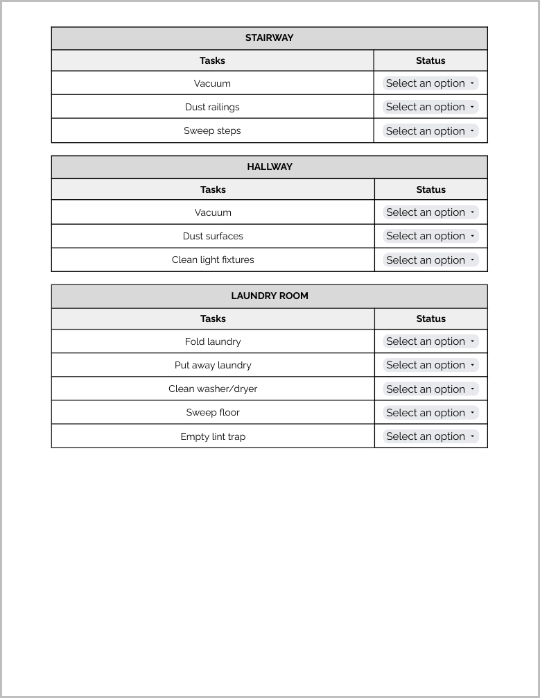 Housekeeping Checklist Template Preview-3