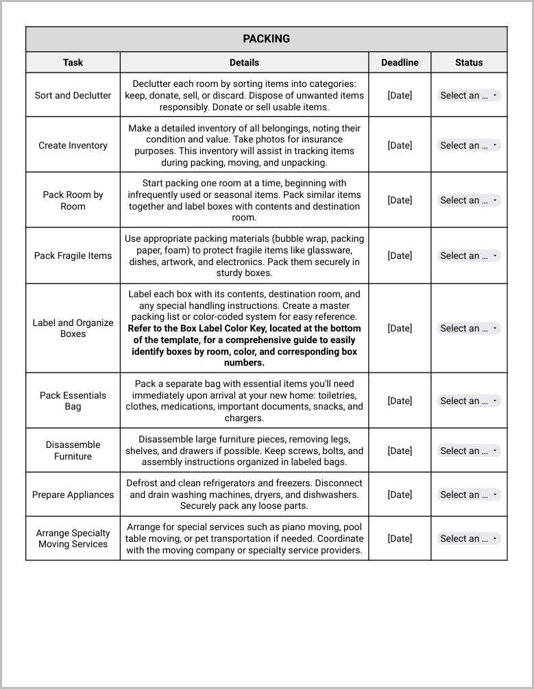 Moving Checklist Template Preview-2