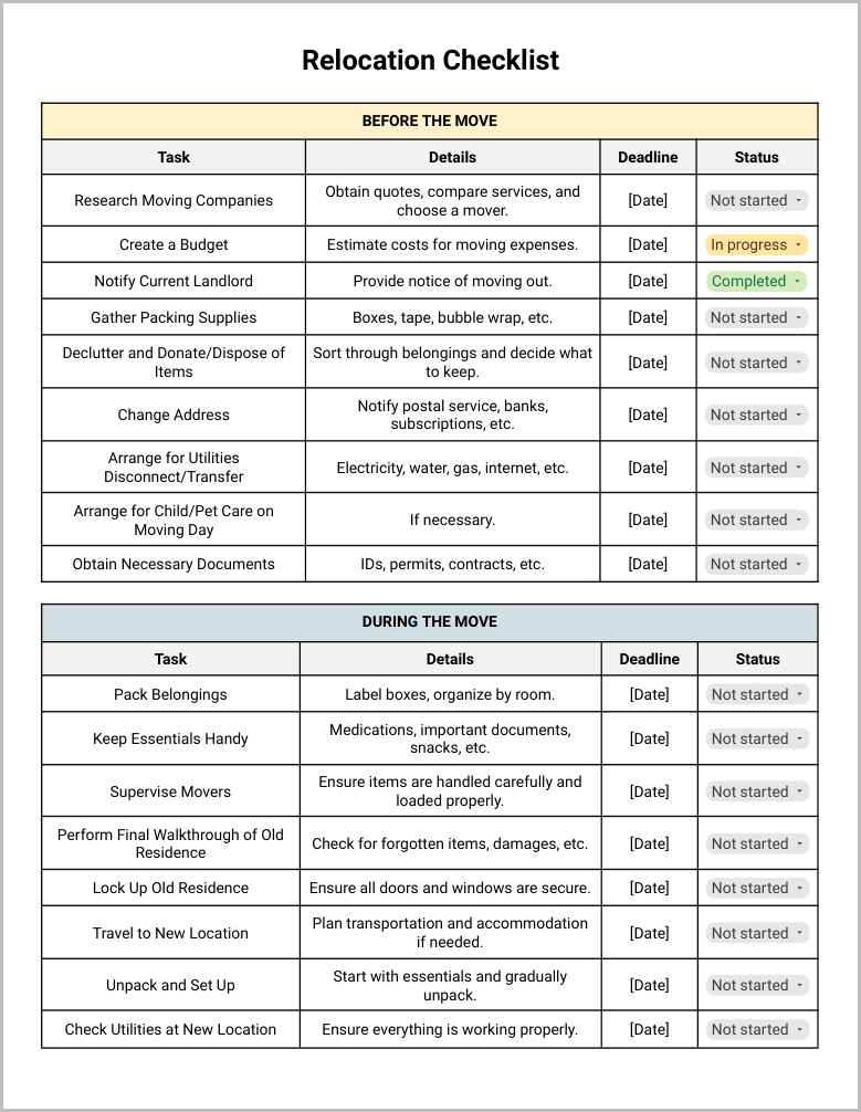 Relocation Checklist Template Preview-1