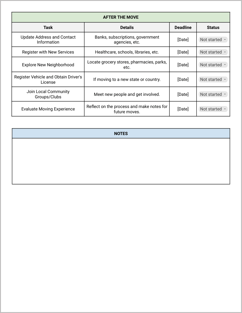 Relocation Checklist Template Preview-1