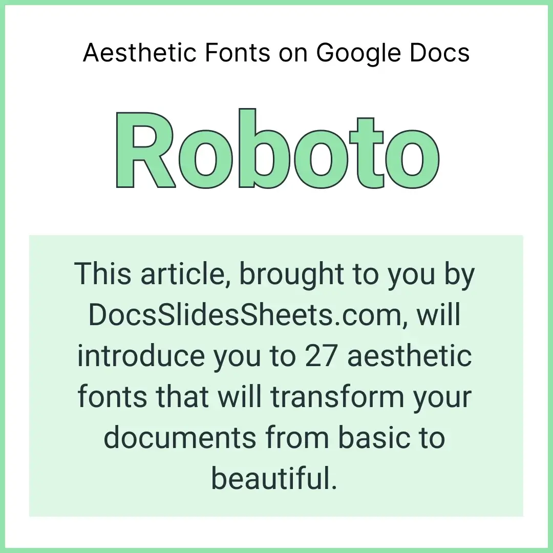 Aesthetic Fonts on Google Docs