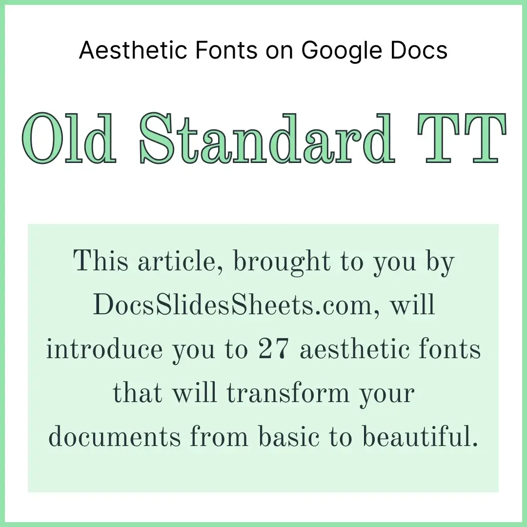 Aesthetic Fonts on Google Docs