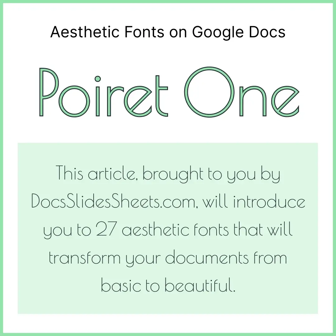 Aesthetic Fonts on Google Docs