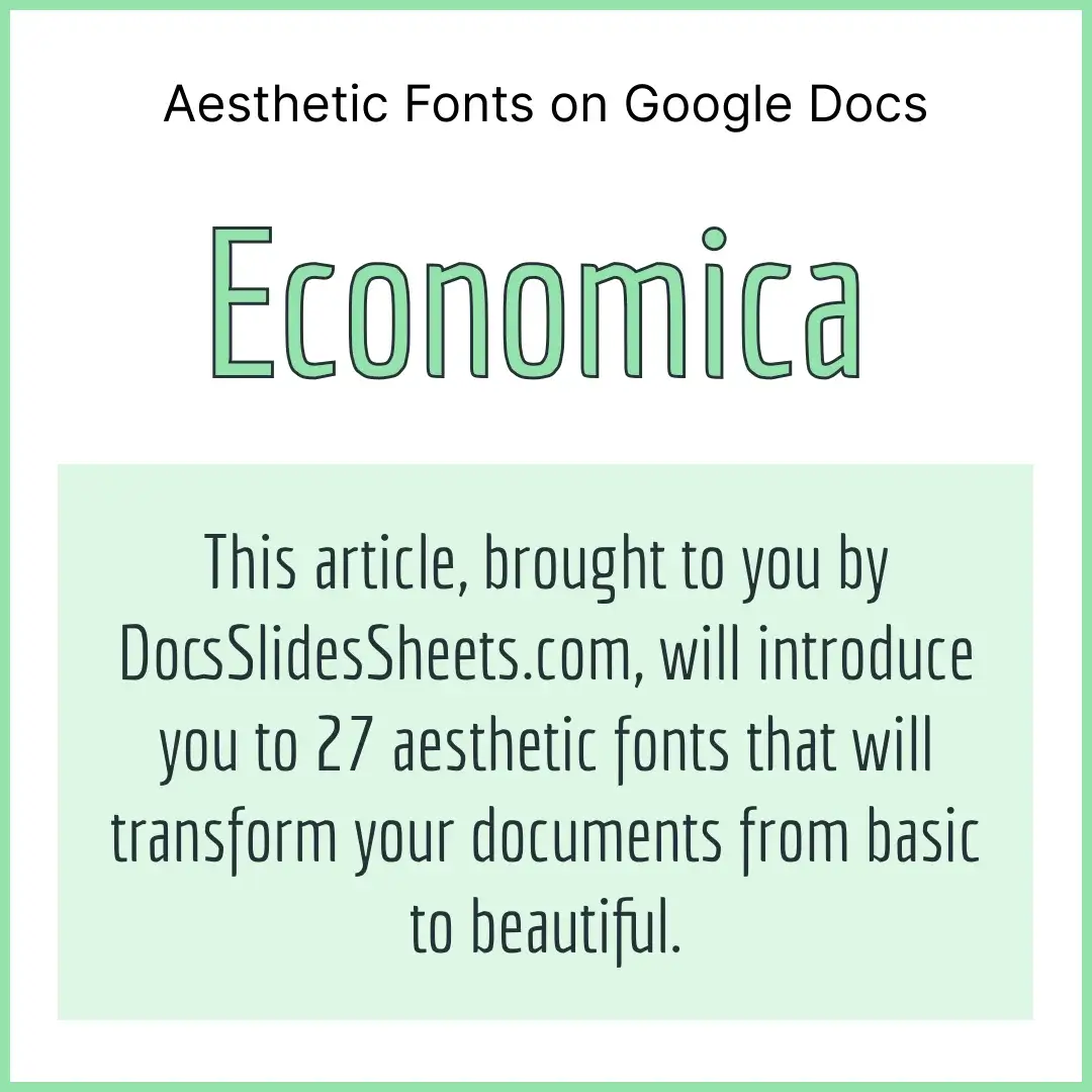 Aesthetic Fonts on Google Docs