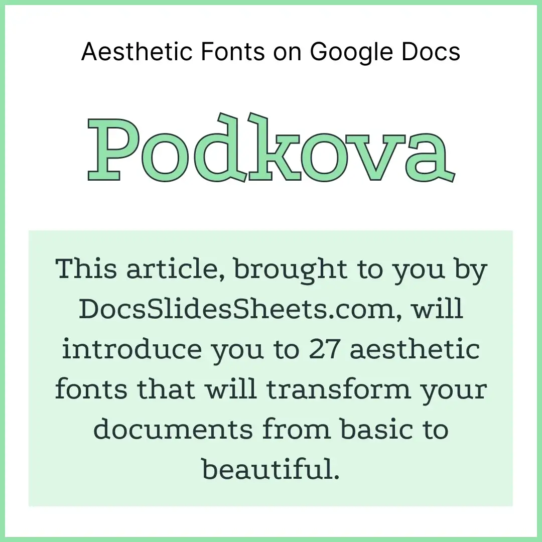 Aesthetic Fonts on Google Docs