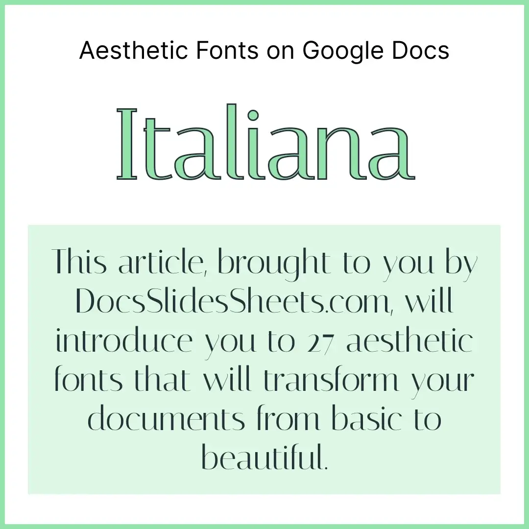 Aesthetic Fonts on Google Docs