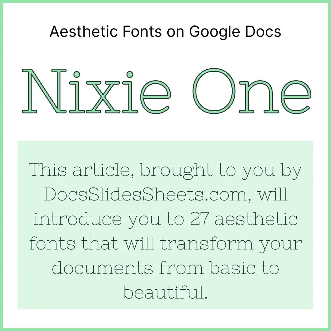 Aesthetic Fonts on Google Docs