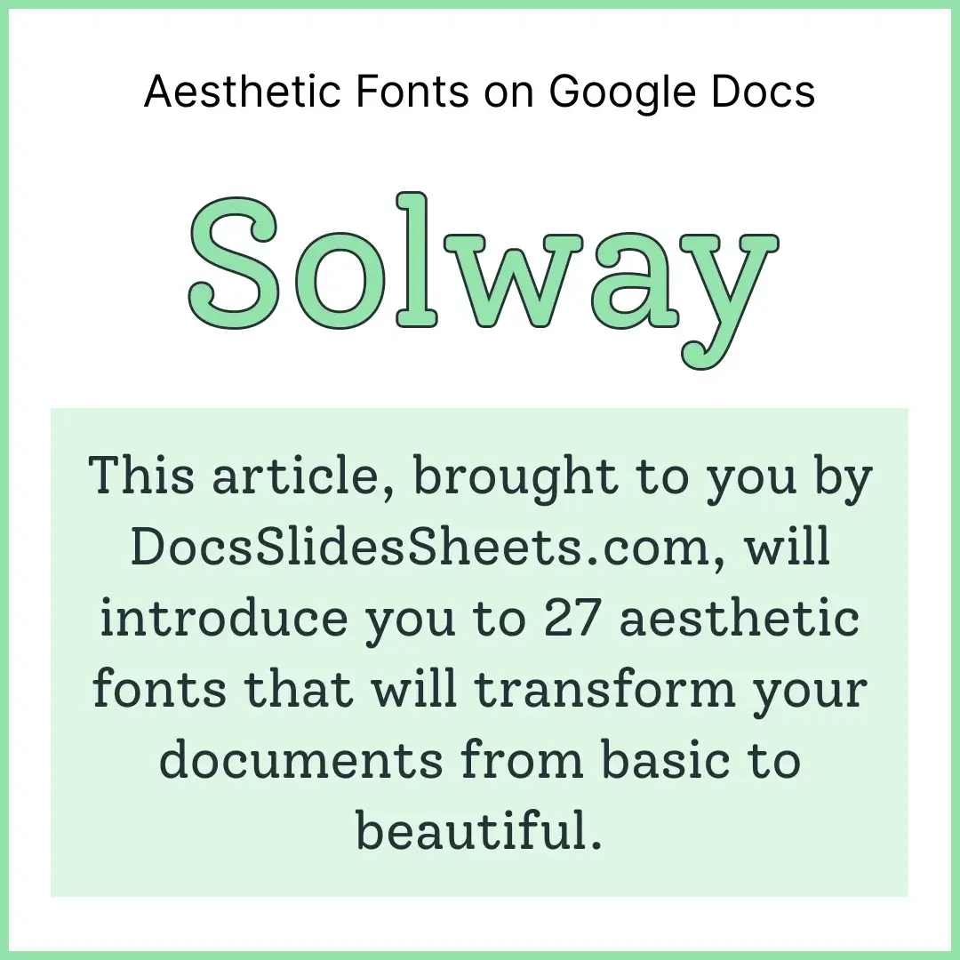 Aesthetic Fonts on Google Docs