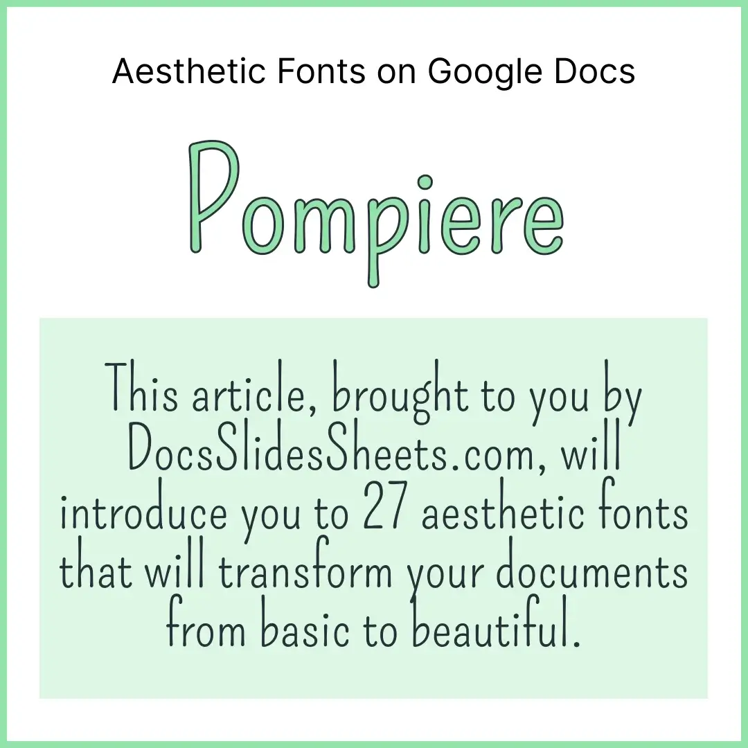 Aesthetic Fonts on Google Docs