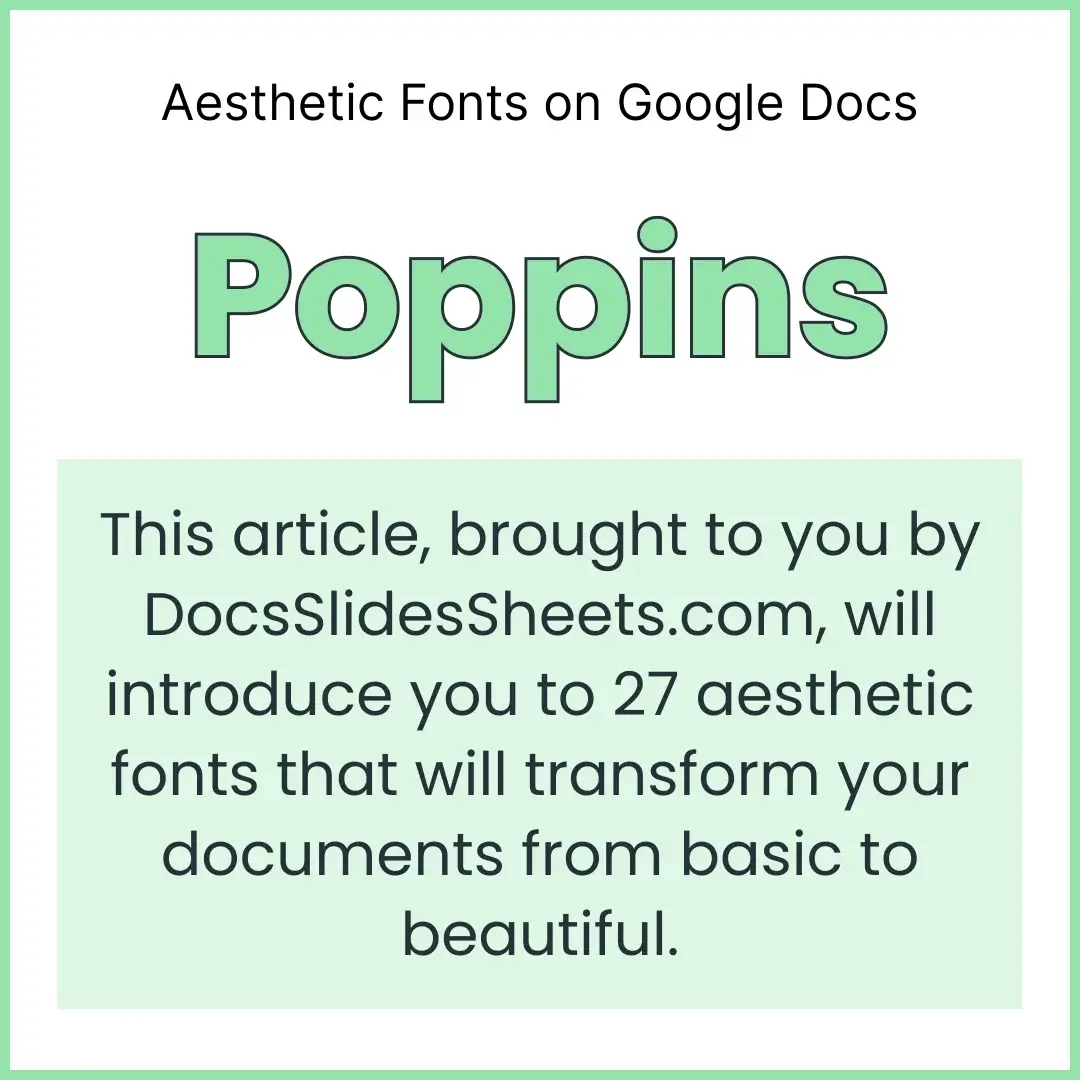 Aesthetic Fonts on Google Docs