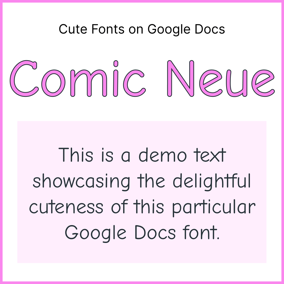 Cute Fonts on Google Docs