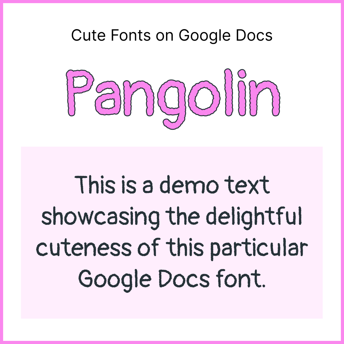 Cute Fonts on Google Docs