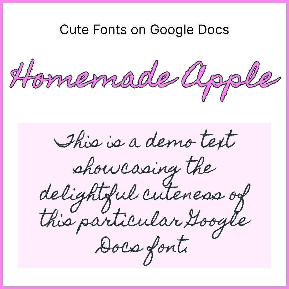 Cute Fonts on Google Docs