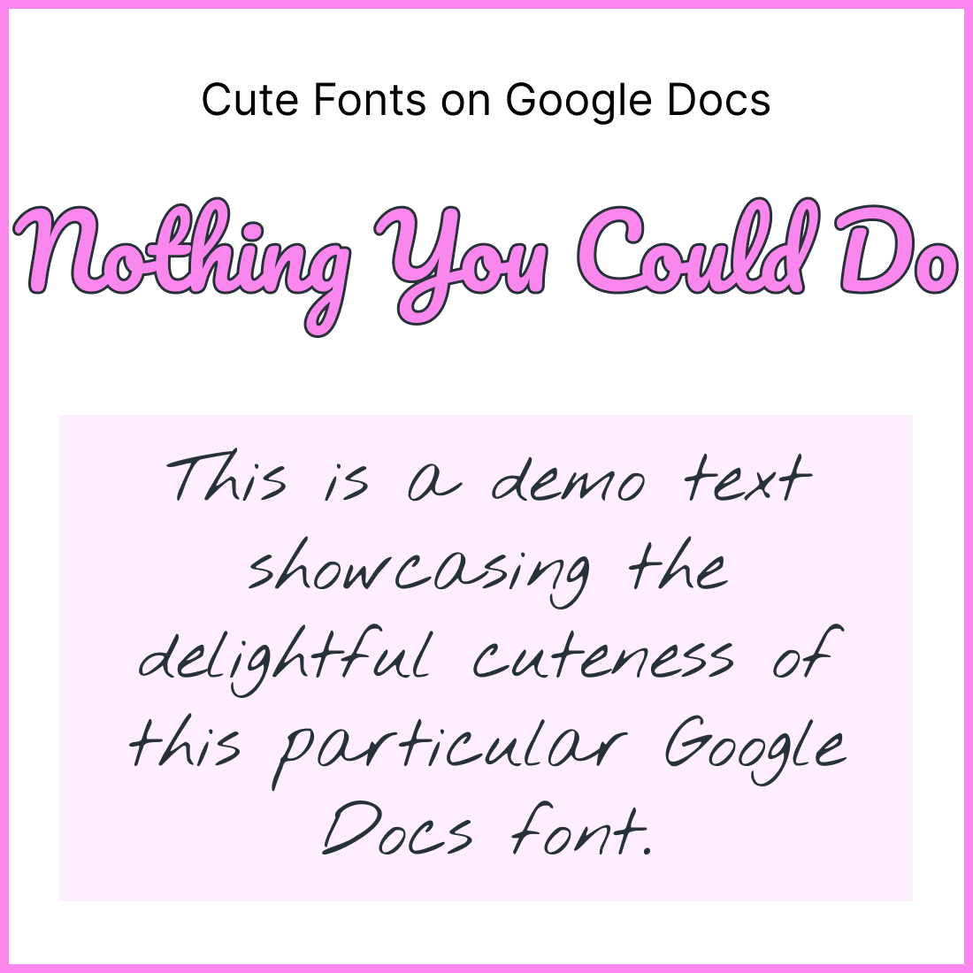 Cute Fonts on Google Docs