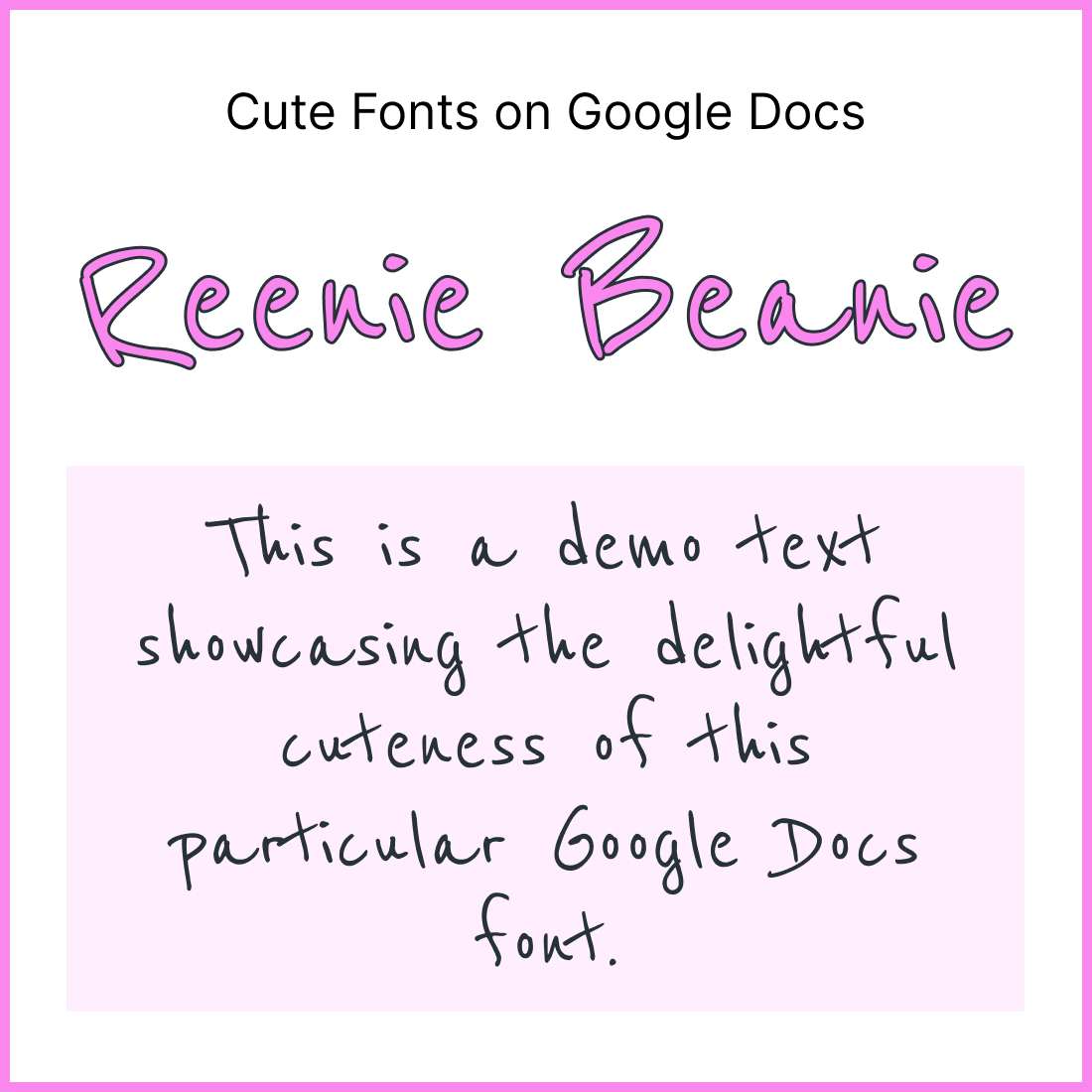 Cute Fonts on Google Docs