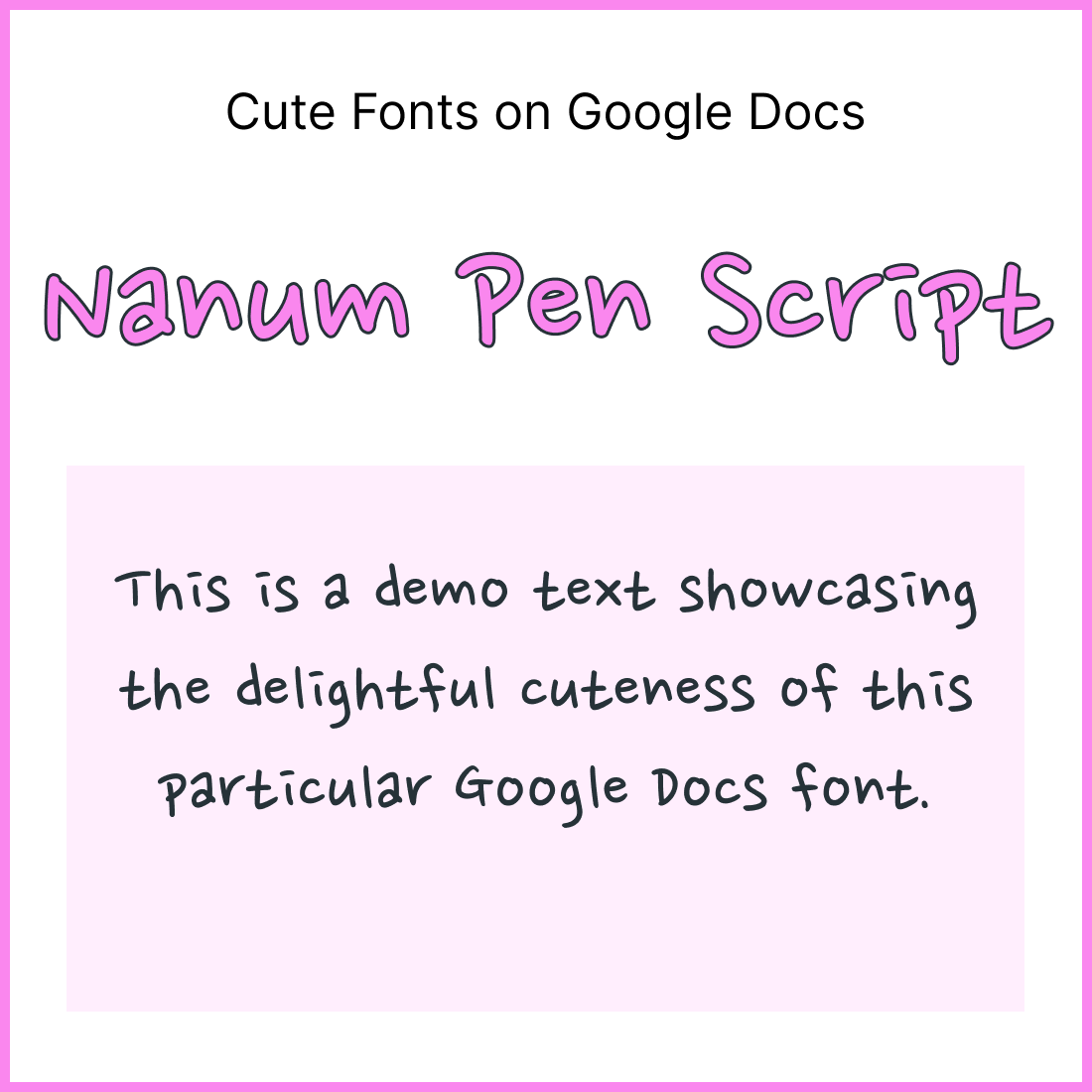 Cute Fonts on Google Docs