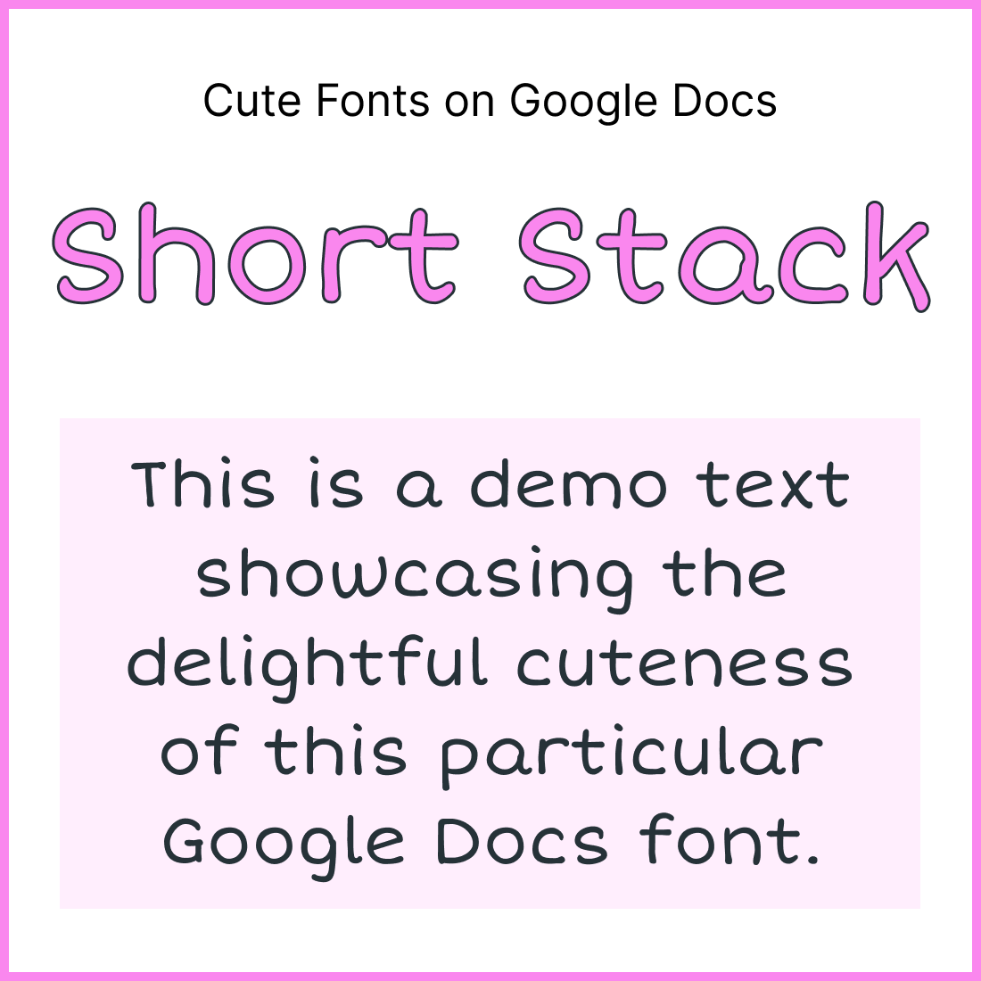 Cute Fonts on Google Docs