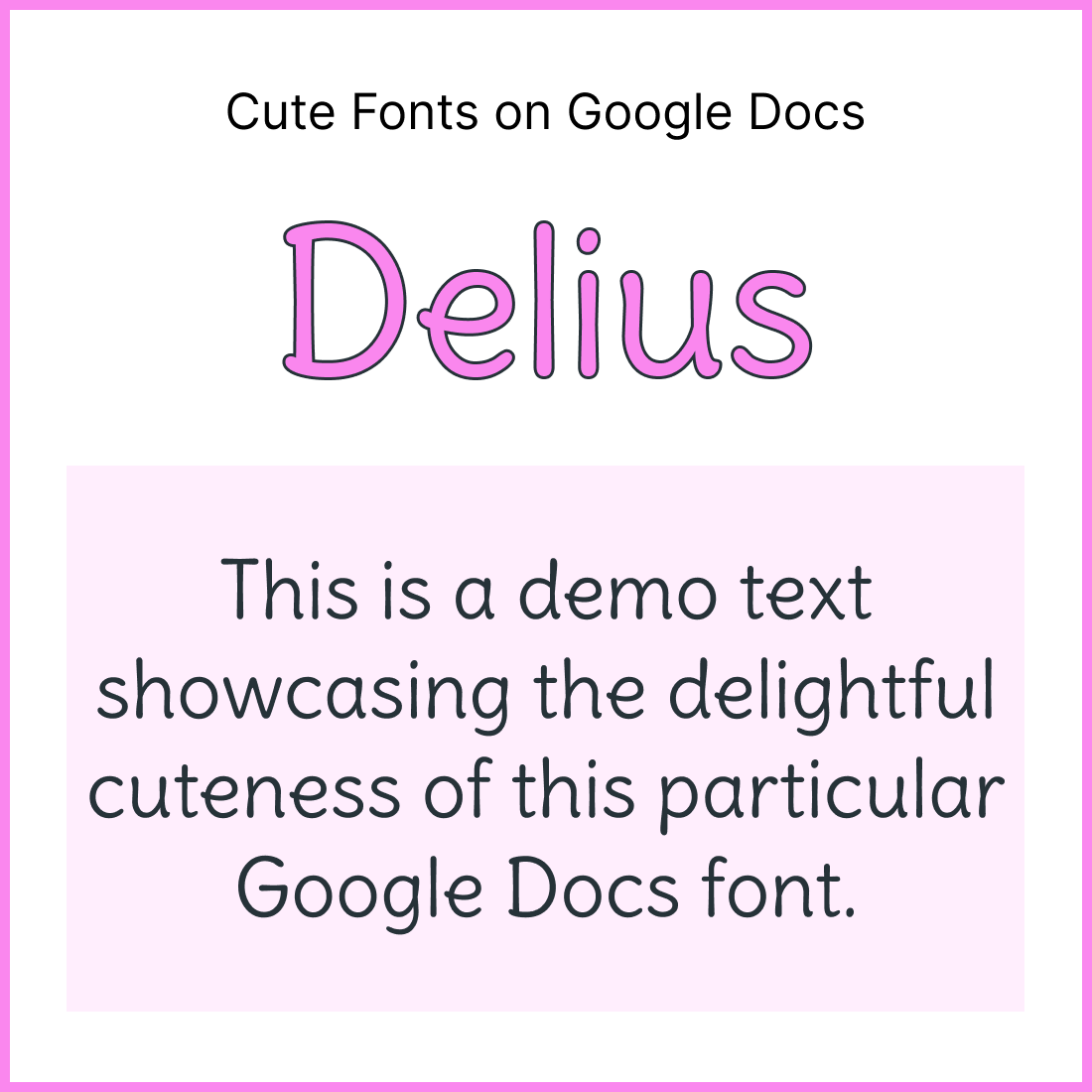 Cute Fonts on Google Docs