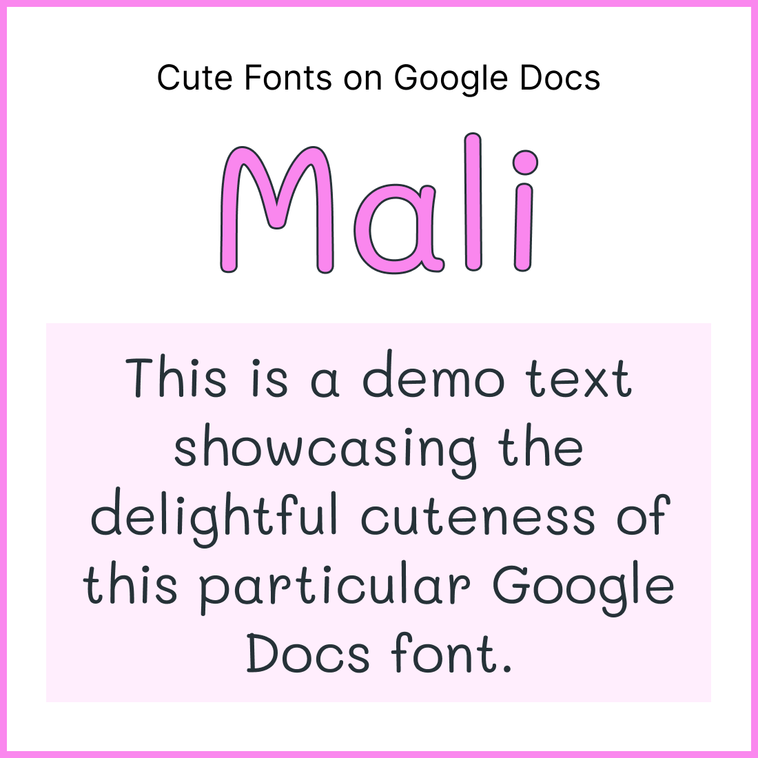 Cute Fonts on Google Docs