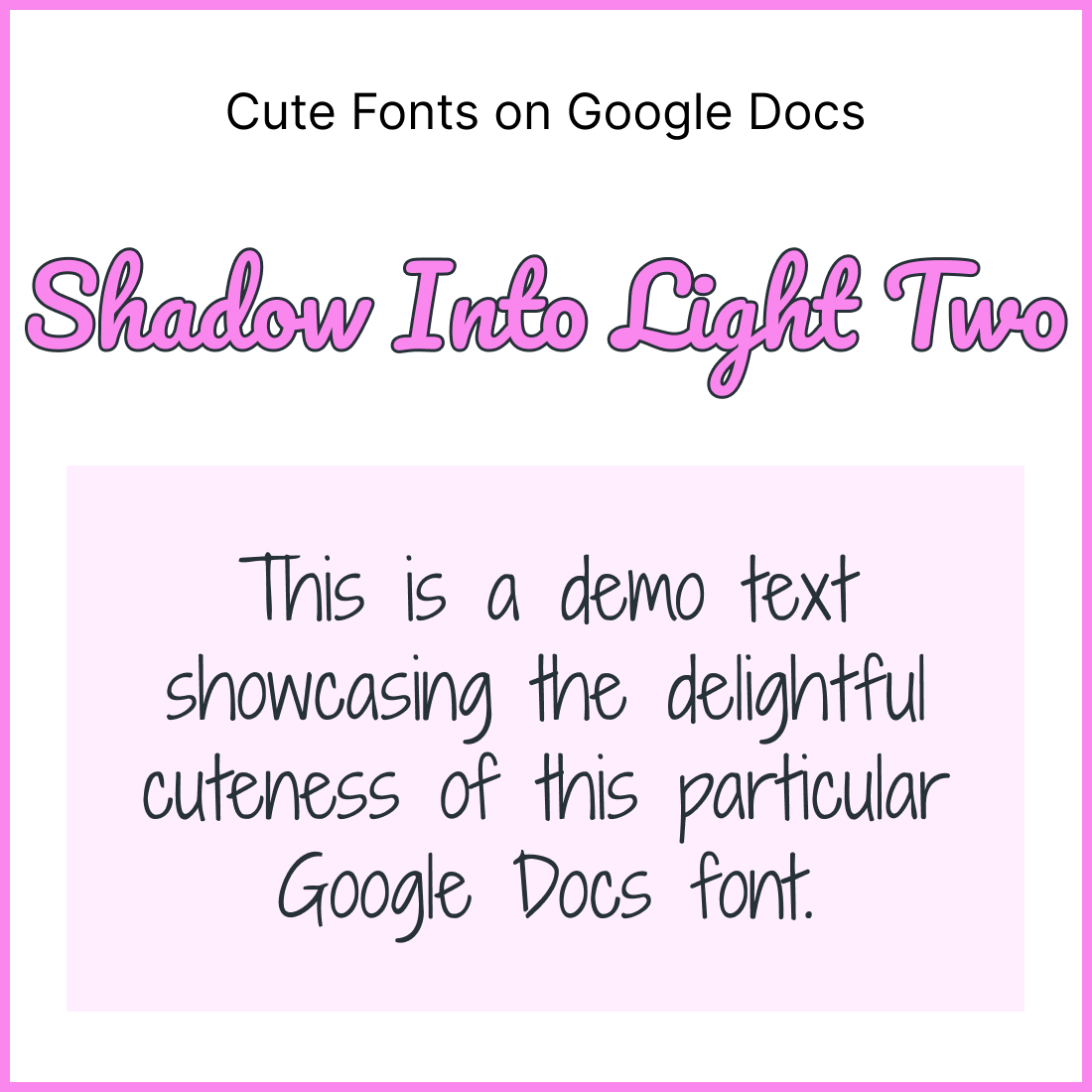 Cute Fonts on Google Docs