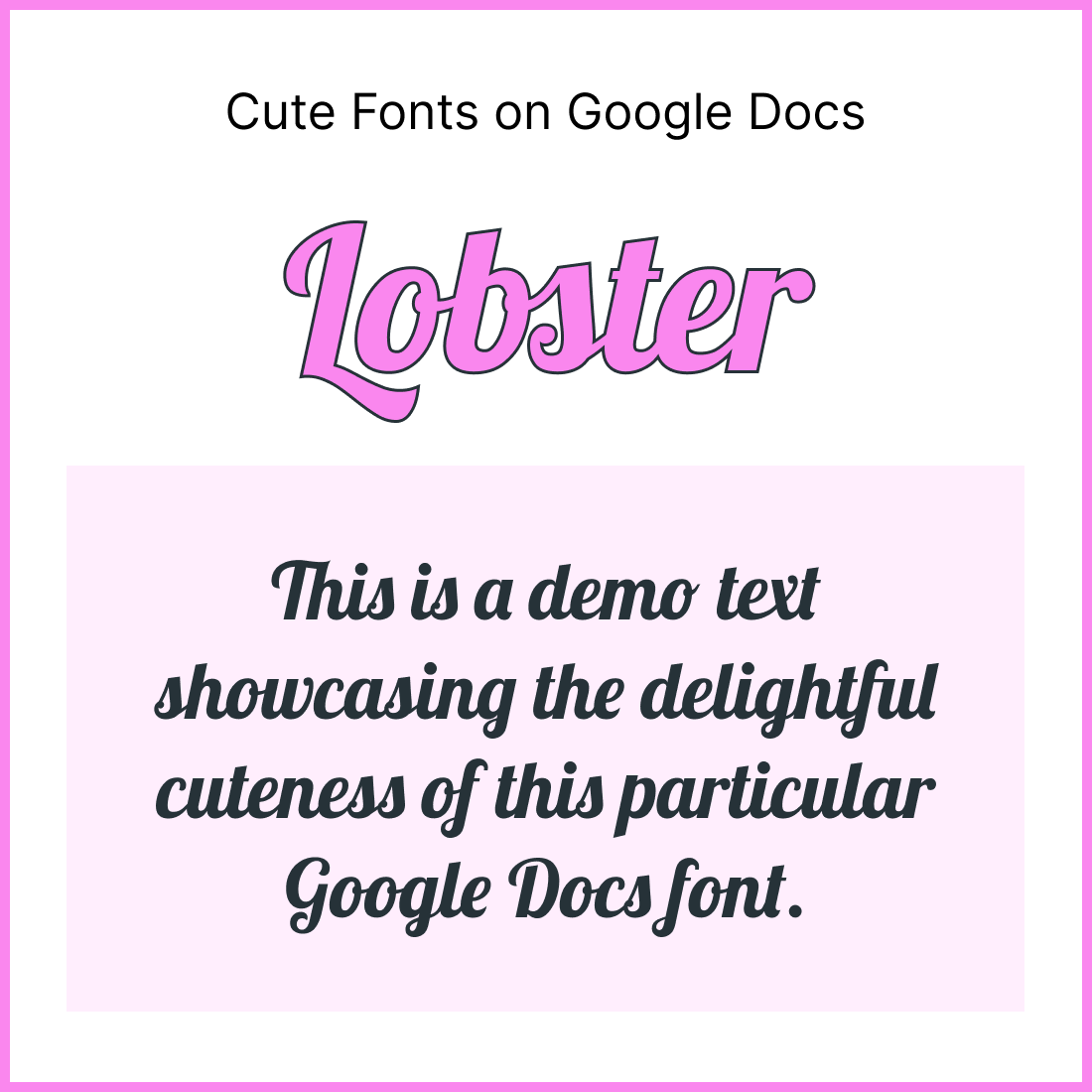 Cute Fonts on Google Docs