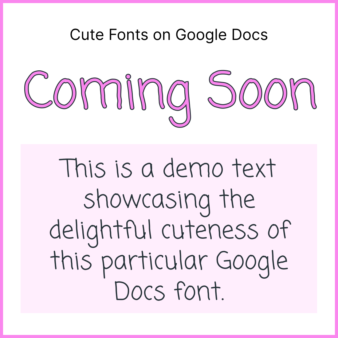 Cute Fonts on Google Docs