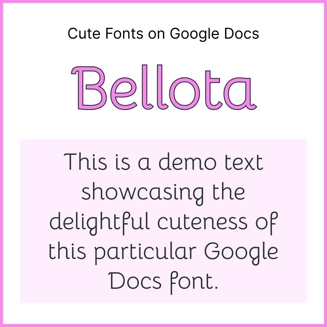 Cute Fonts on Google Docs