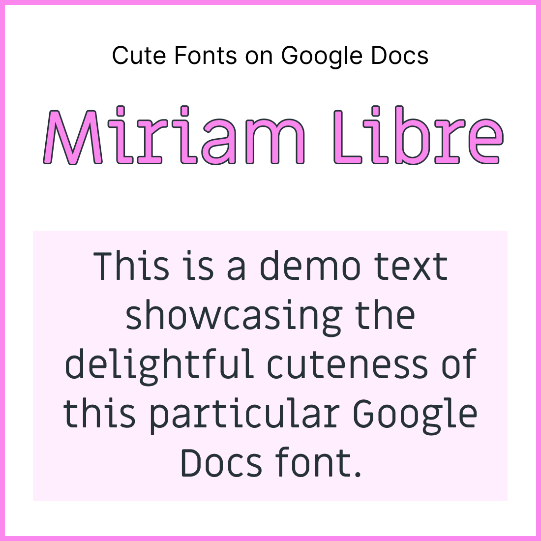 Cute Fonts on Google Docs