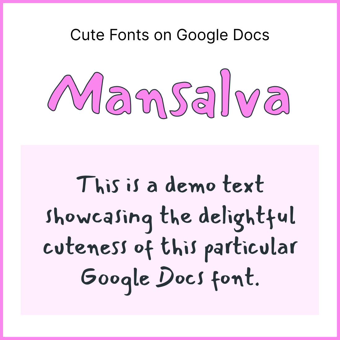 Cute Fonts on Google Docs