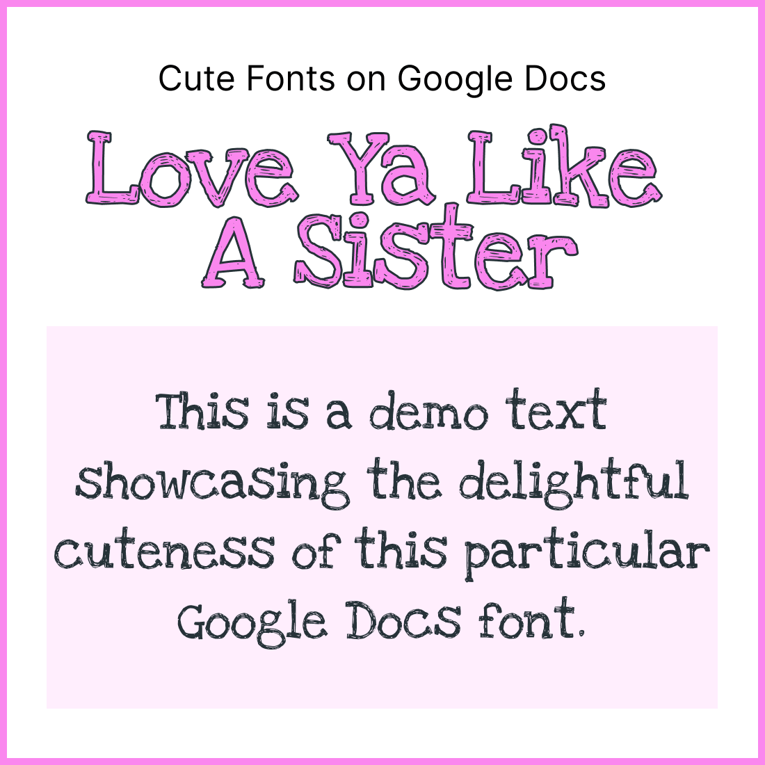 Cute Fonts on Google Docs