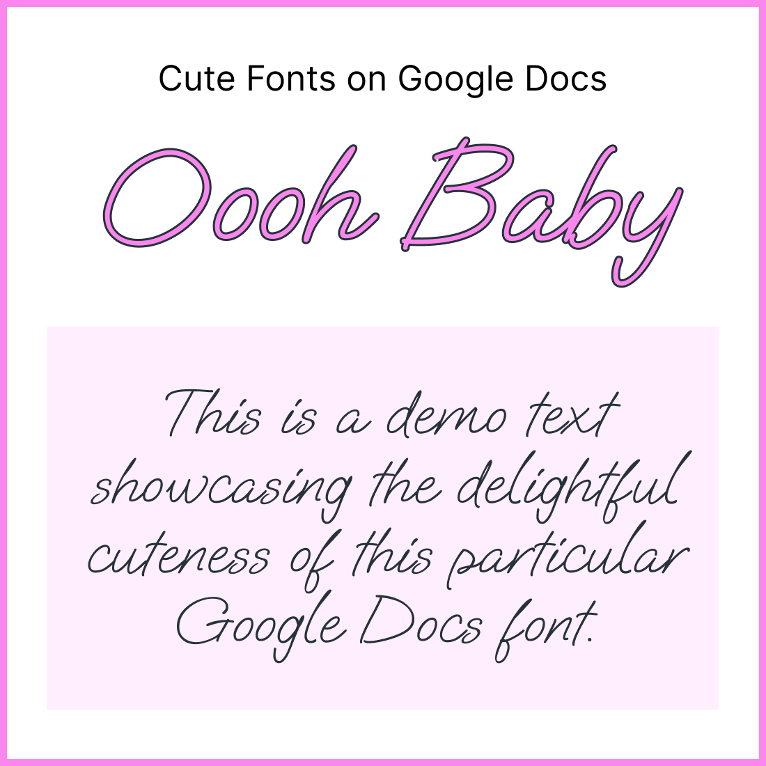 Cute Fonts on Google Docs