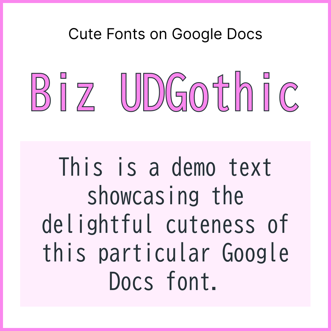 Cute Fonts on Google Docs