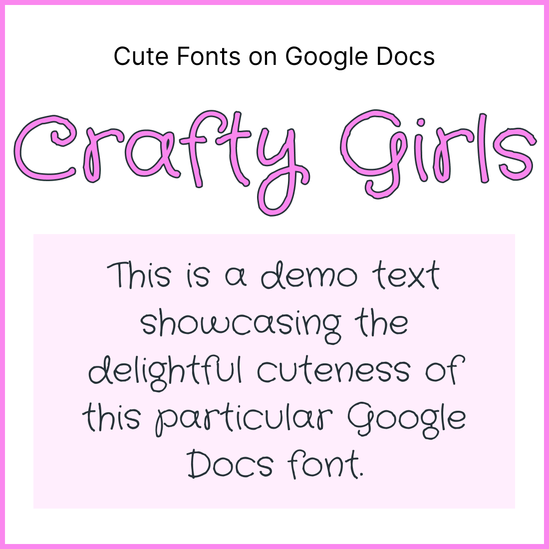 Cute Fonts on Google Docs