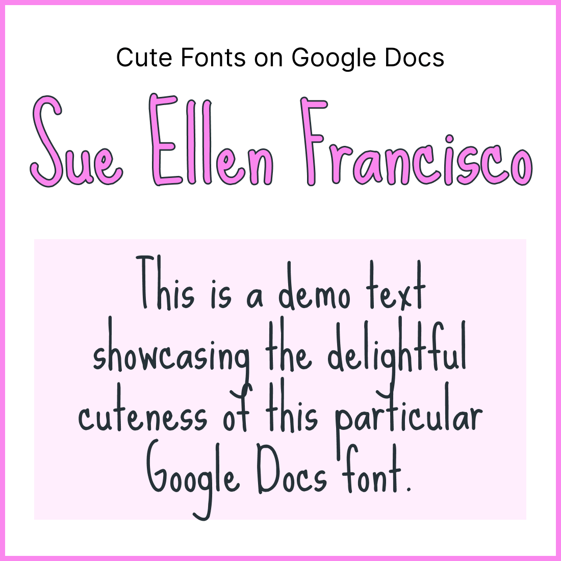 Cute Fonts on Google Docs