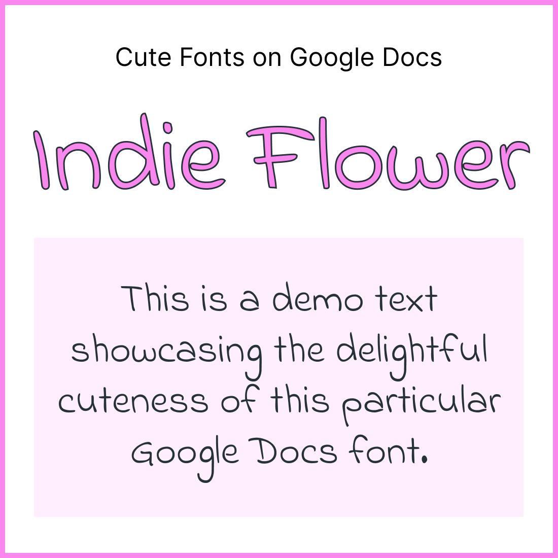 Cute Fonts on Google Docs