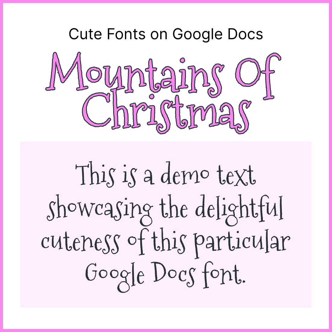 Cute Fonts on Google Docs