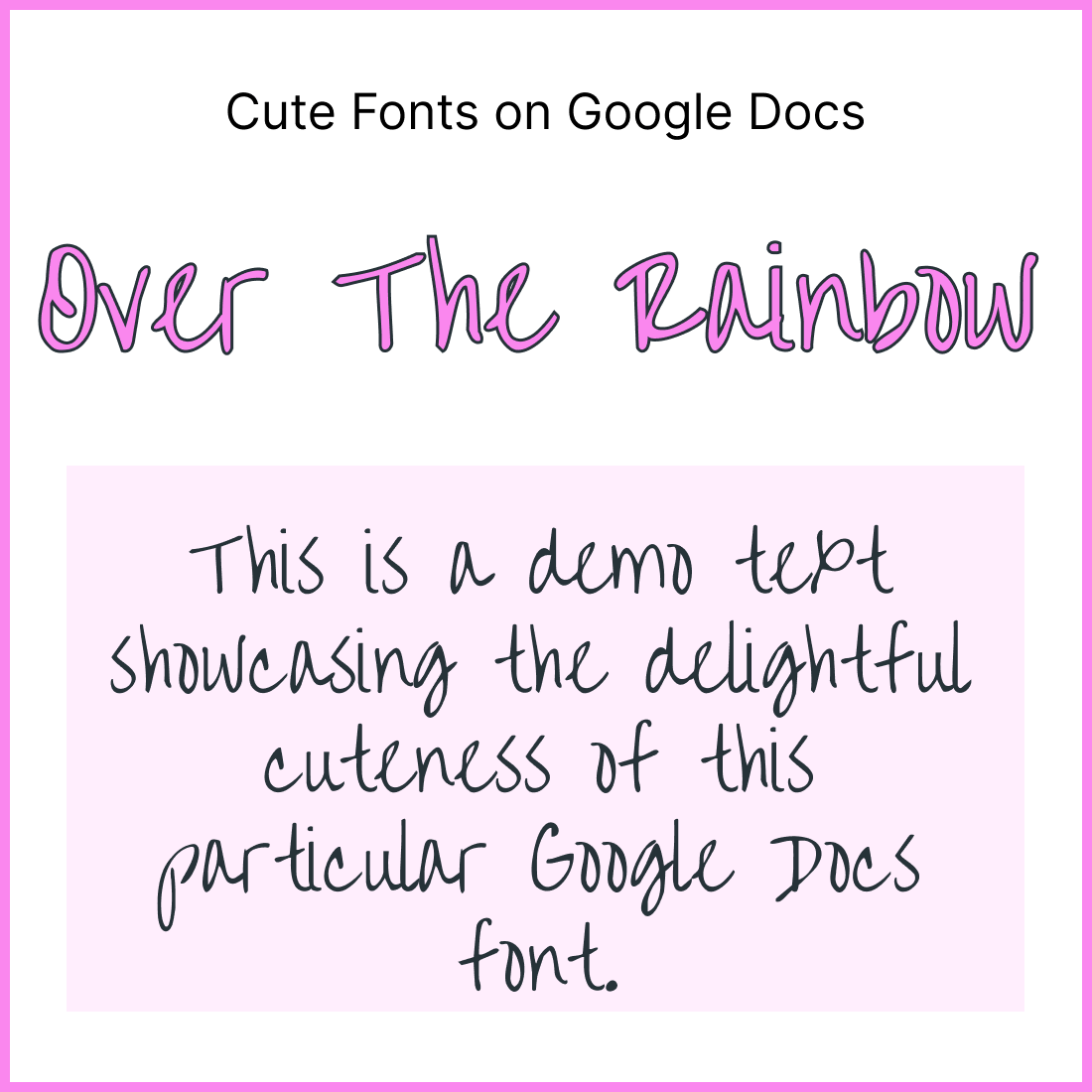 Cute Fonts on Google Docs