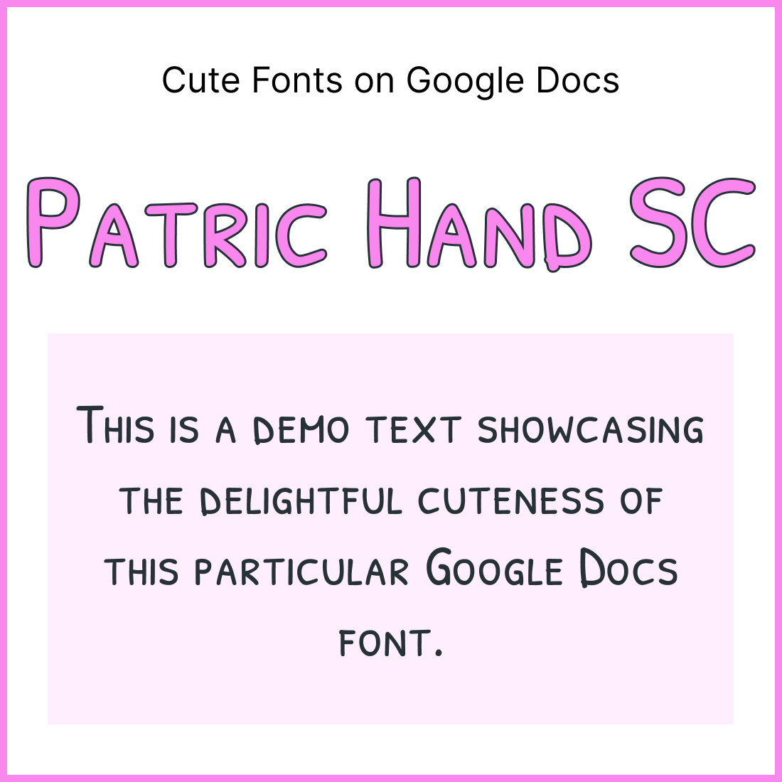 Cute Fonts on Google Docs