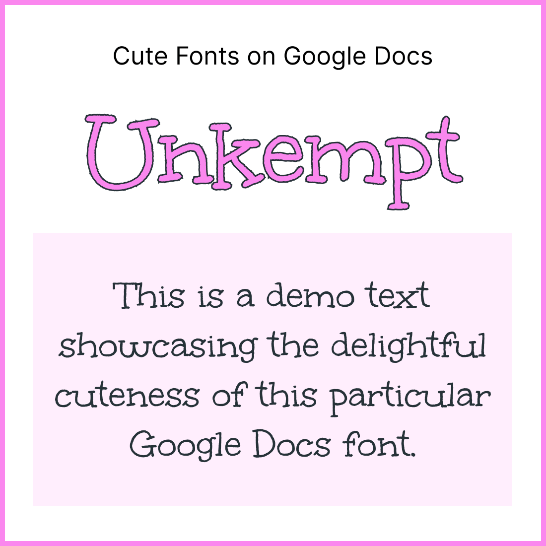 Cute Fonts on Google Docs