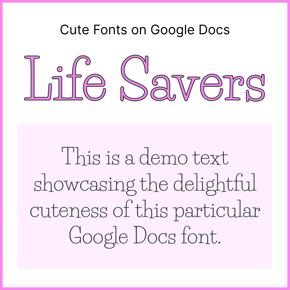 Cute Fonts on Google Docs