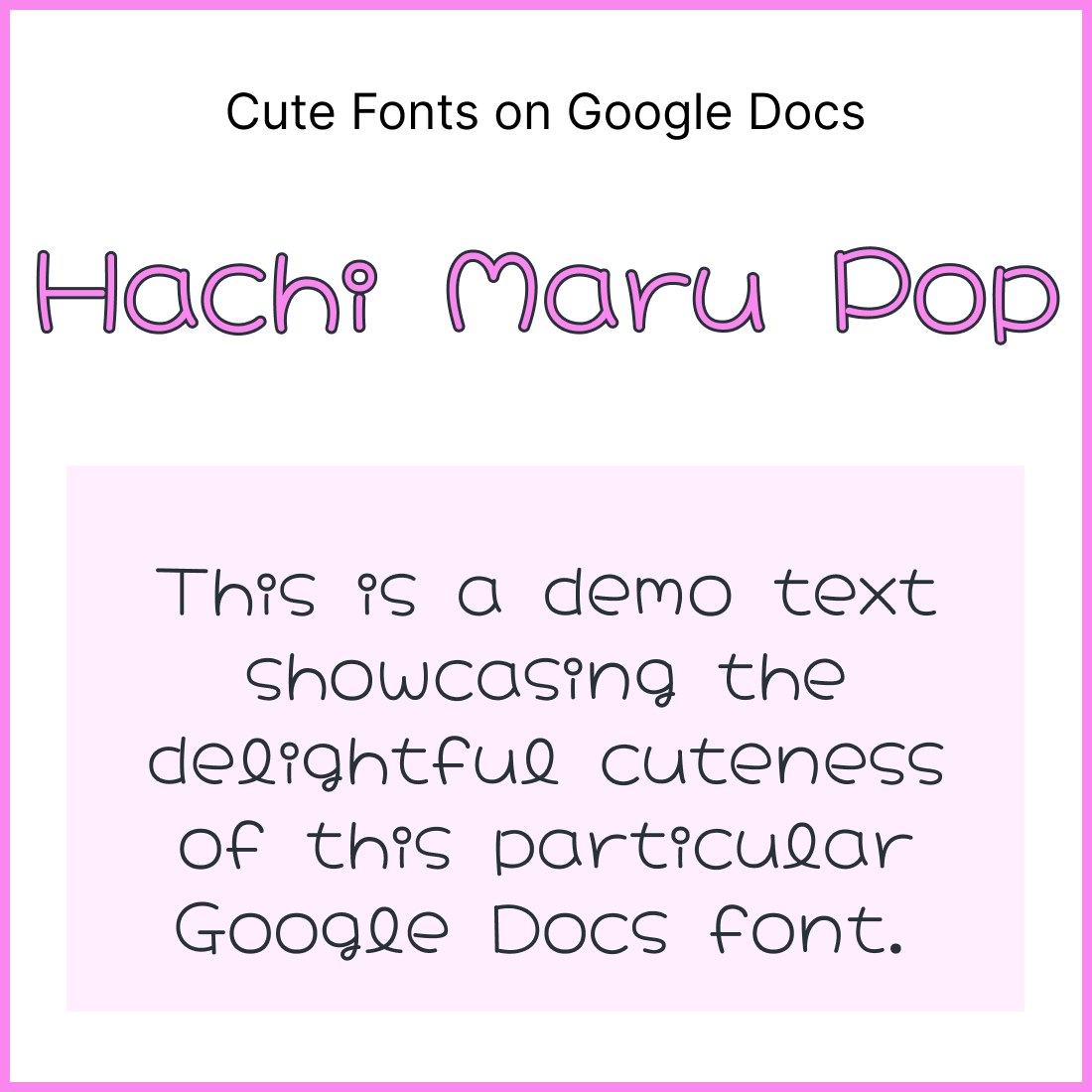 Cute Fonts on Google Docs