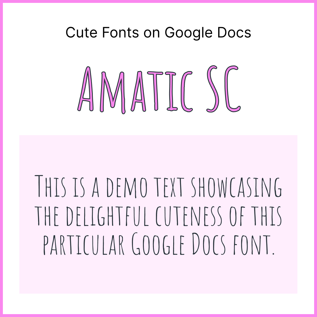 Cute Fonts on Google Docs