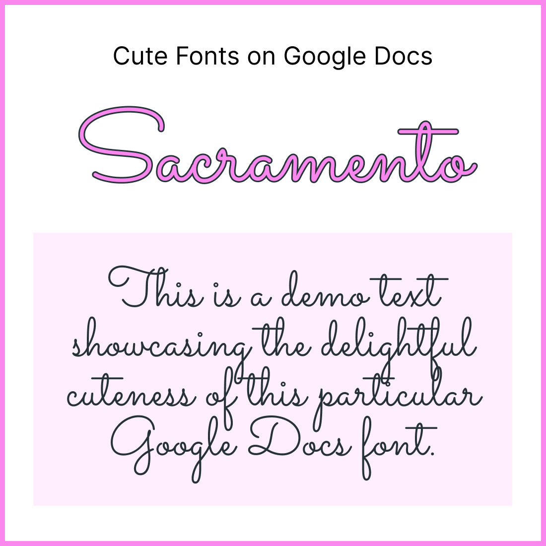 Cute Fonts on Google Docs