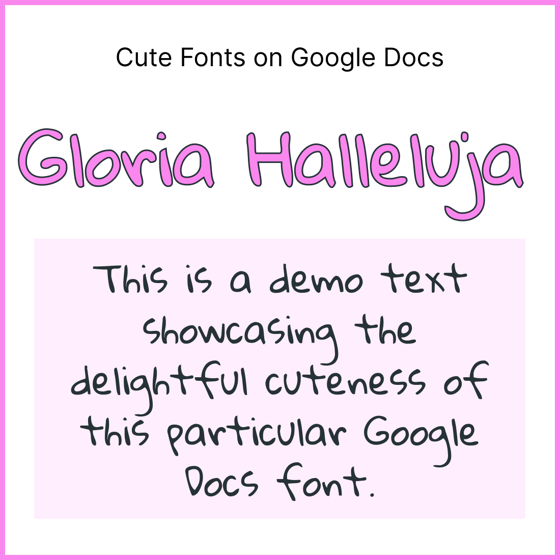 Cute Fonts on Google Docs