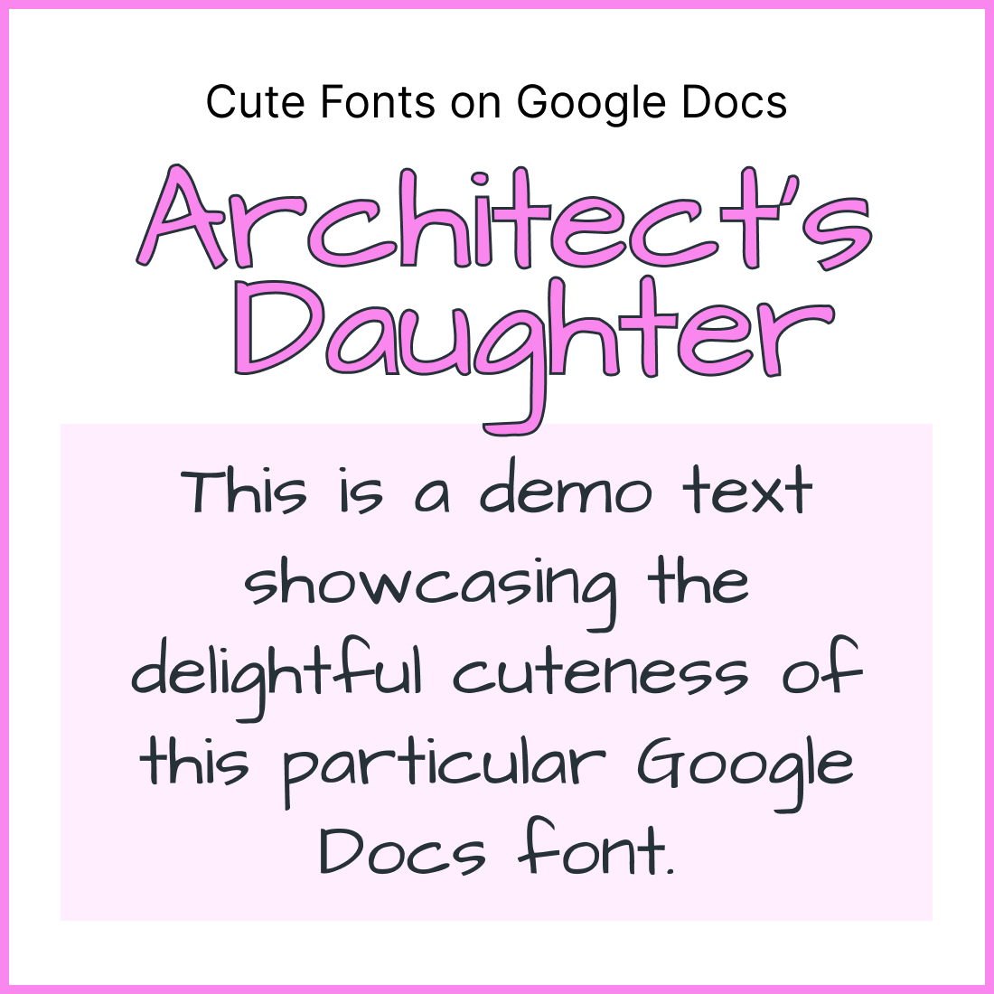 Cute Fonts on Google Docs